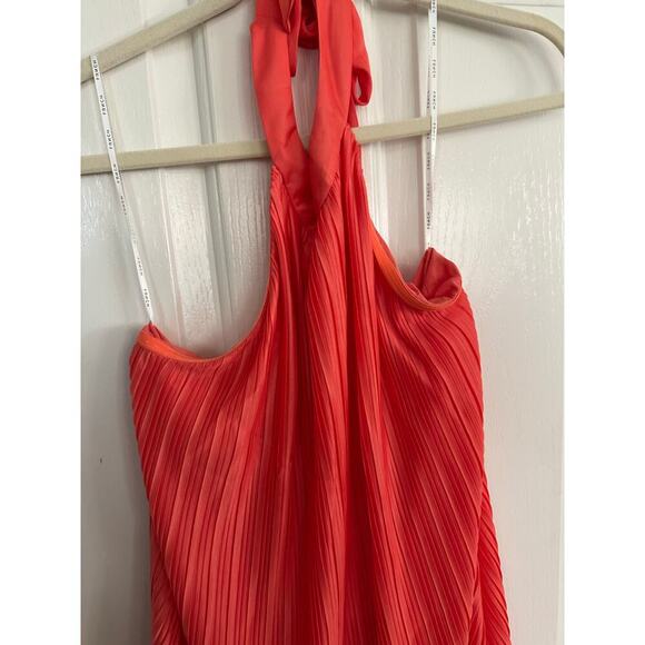 NWT FRNCH Women's Orange Manelle Fluid Cut Crew Neck A-line Dress Size Small - Picture 5 of 12